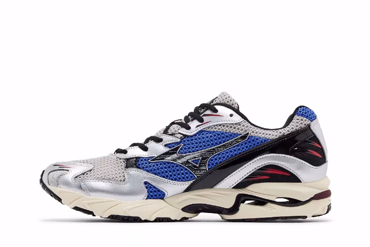 Mizuno Wave Rider 10 Harbor Mist Black Dazzling Blue, view 4