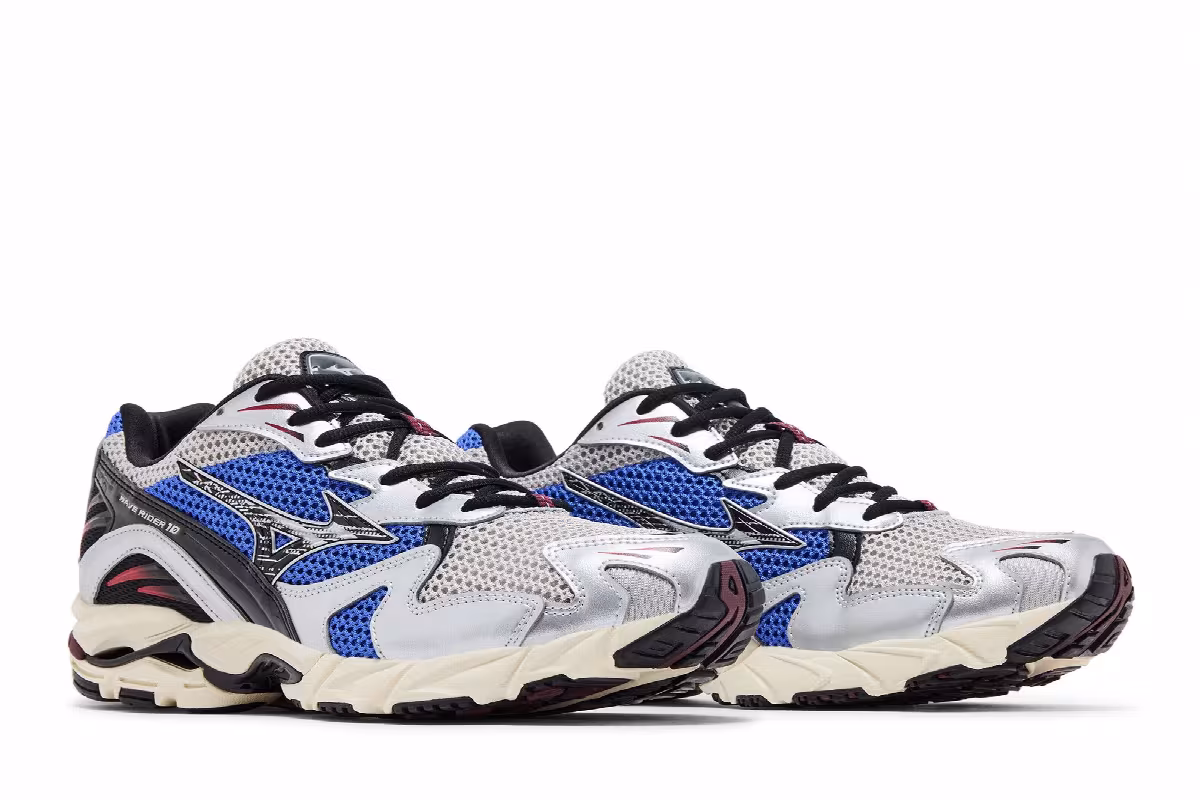 Mizuno Wave Rider 10 Harbor Mist Black Dazzling Blue, view 9