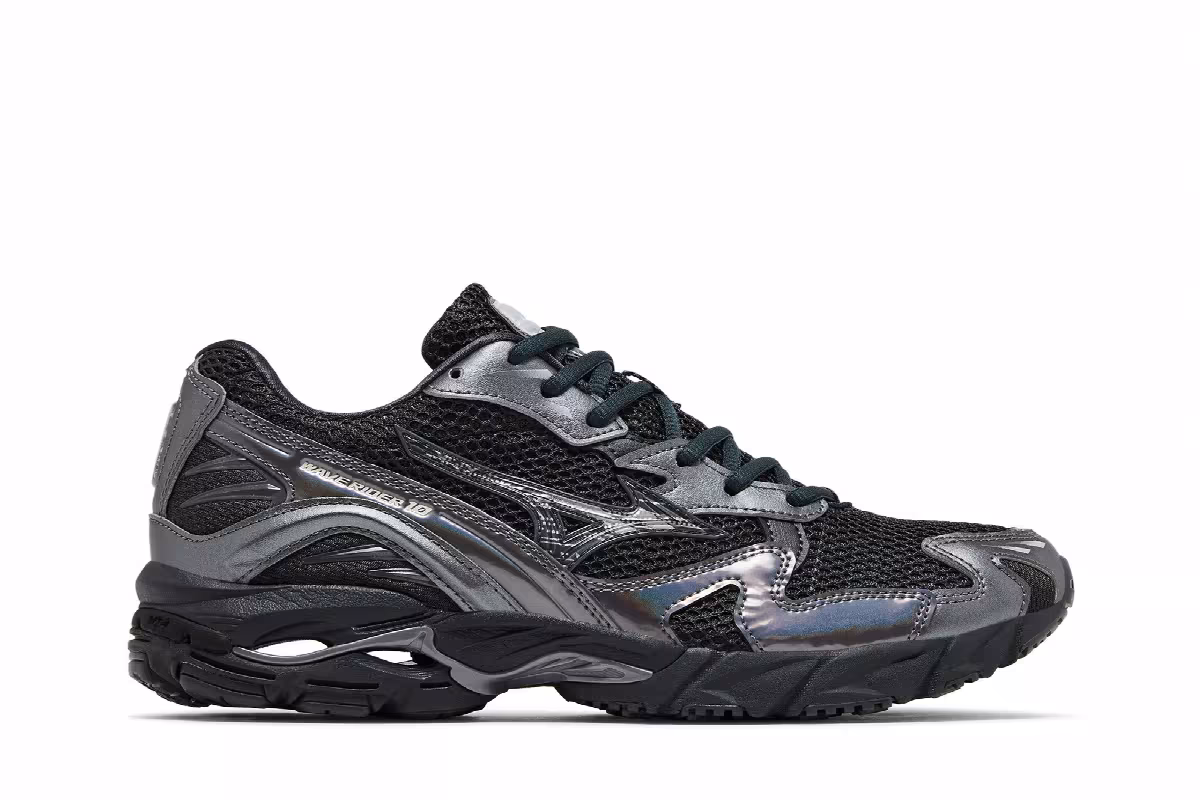 Mizuno Wave Rider 10 Black Sand Metallic Grey, view 2