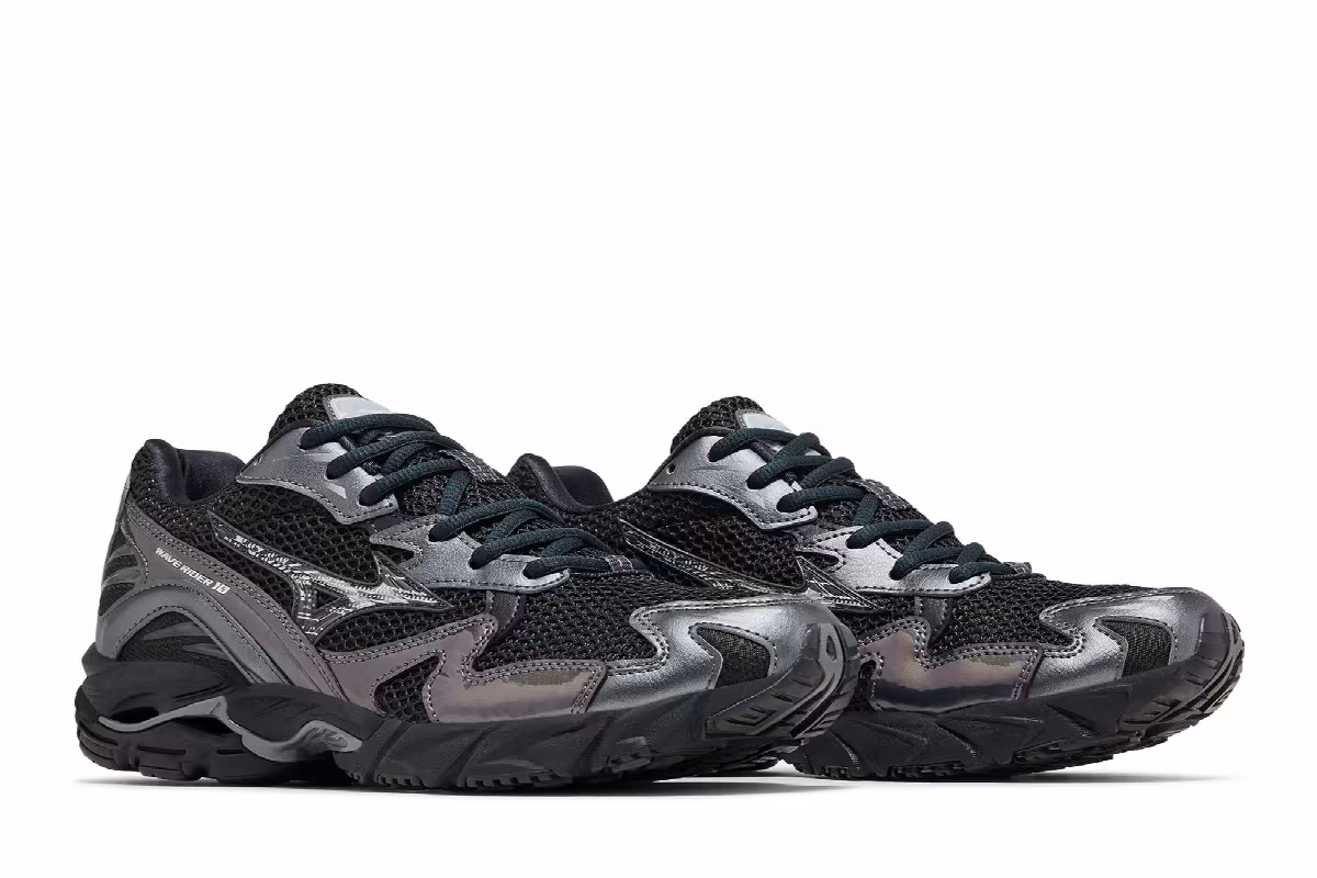 Mizuno Wave Rider 10 Black Sand Metallic Grey, view 9