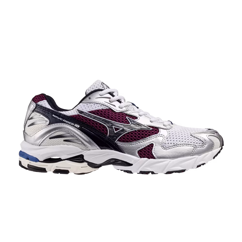 Mizuno Wave Rider 10 White Dark Purple