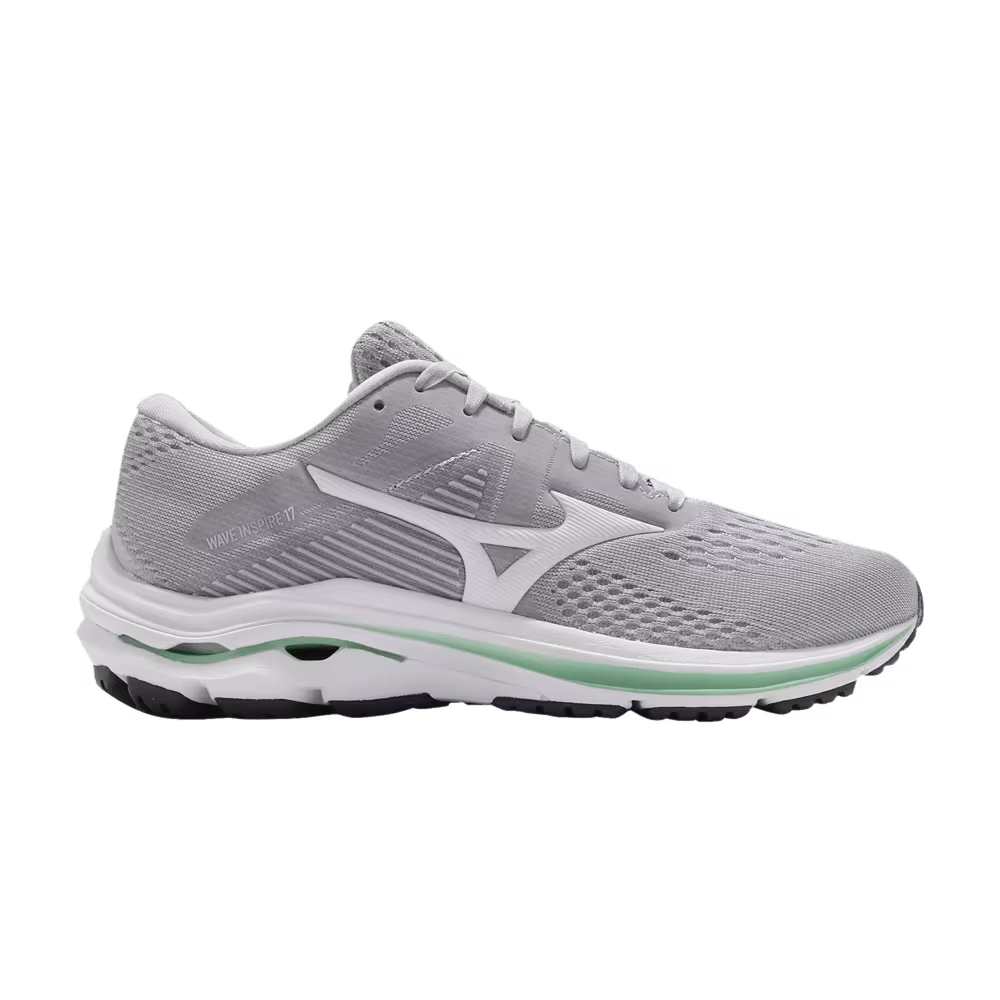 Mizuno Women's Wave Inspire 17 Wide Grey Green