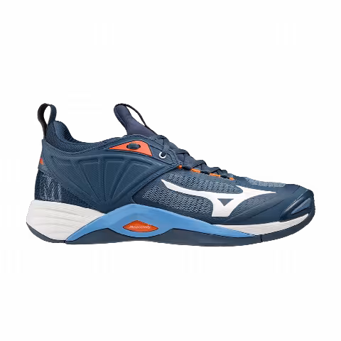 Mizuno Wave Momentum 2 'Dark Denim Scarlet Ibis'