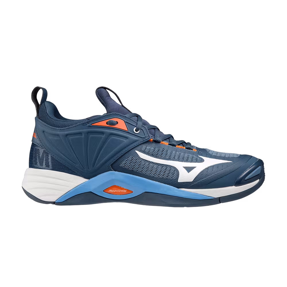 Mizuno Wave Momentum 2 Dark Denim Scarlet Ibis