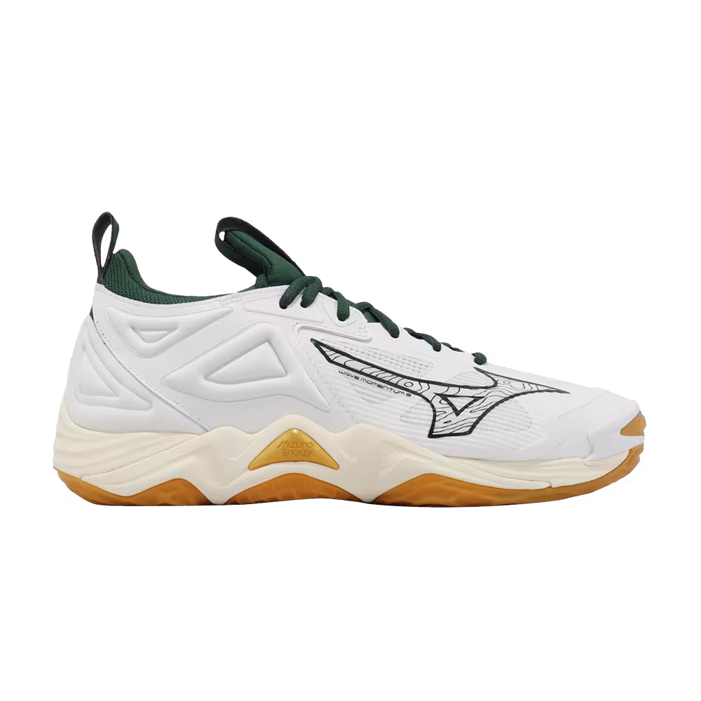 Mizuno Wave Momentum 3 White Green Gold