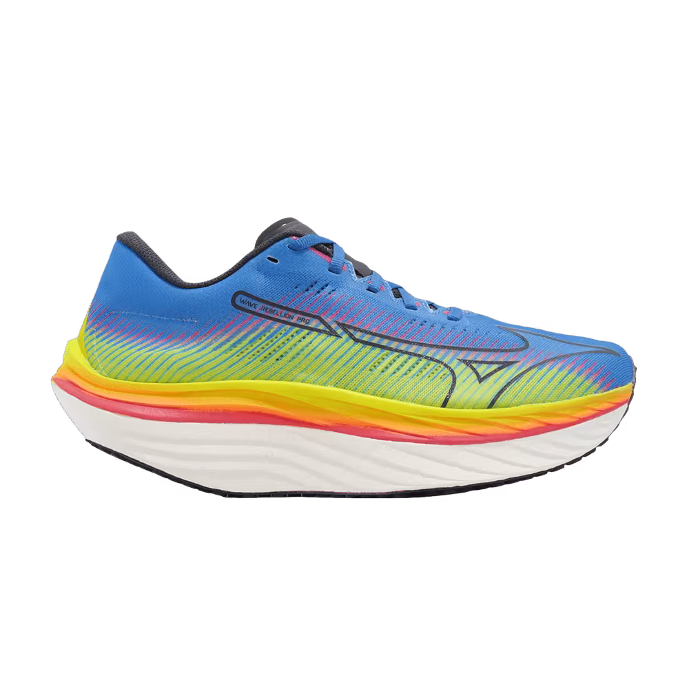 Mizuno Wave Rebellion Pro Yellow Blue Gradient