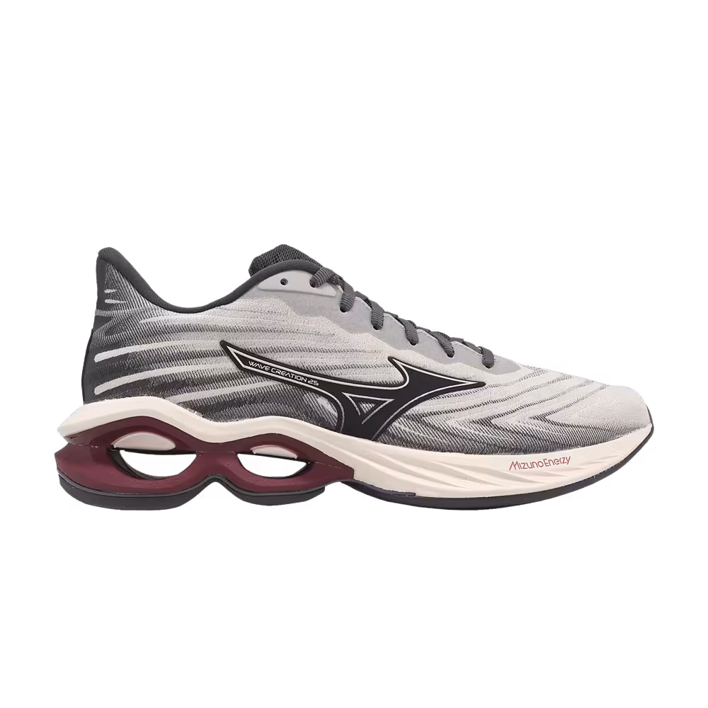 Mizuno Wave Creation 25 Grey Black Maroon