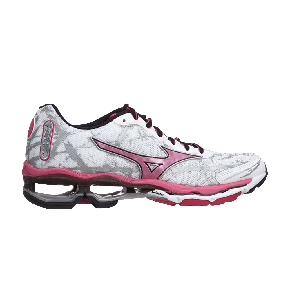 Mizuno Women's Wave Creation 16 White Fuchsia Purple