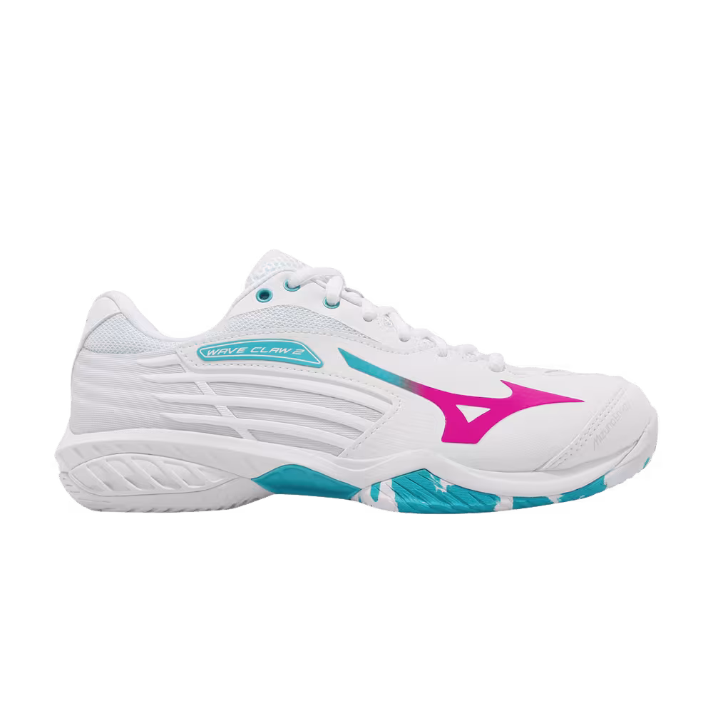 Mizuno Wave Claw 2 Wide White Fuchsia Blue