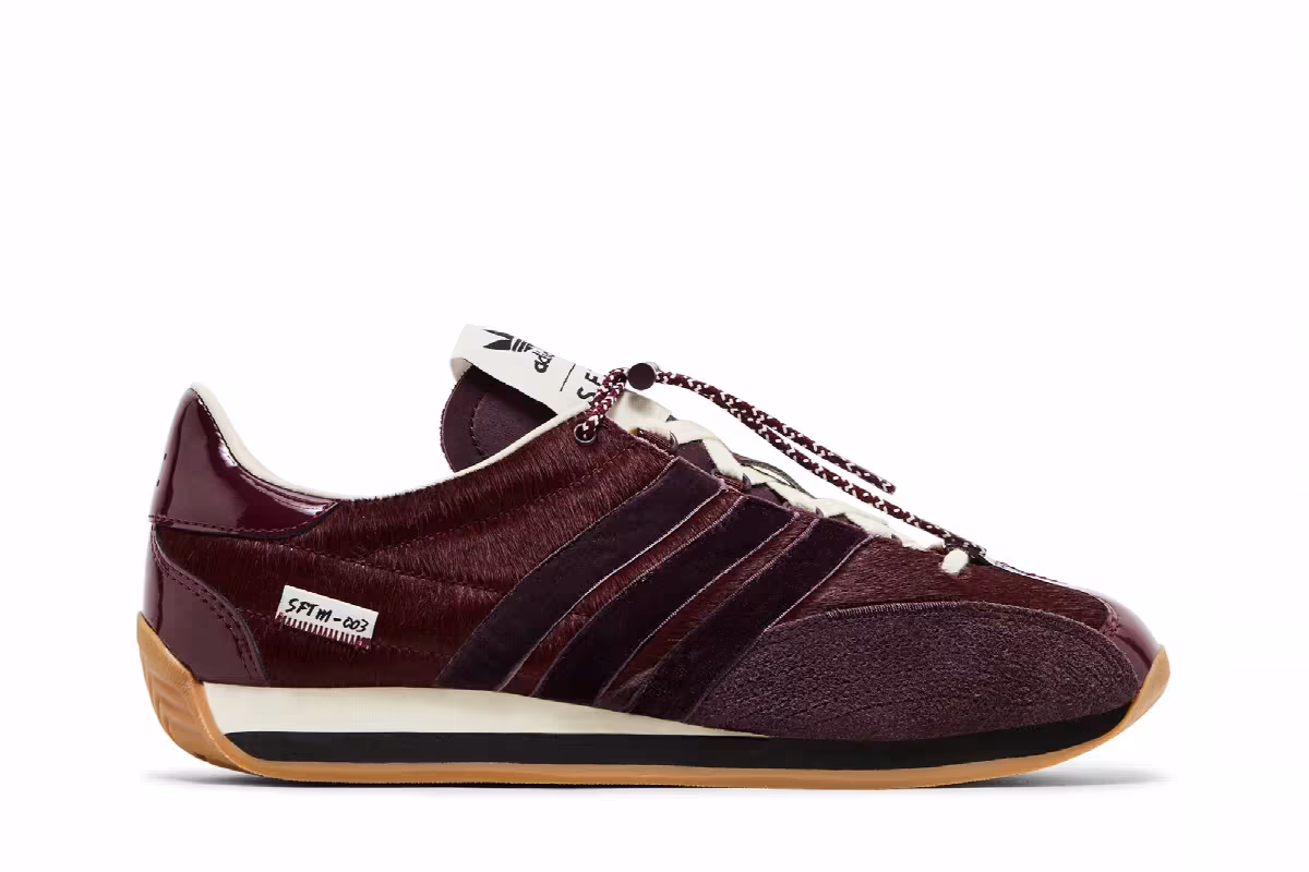 Song for the Mute x adidas Country OG Pony Hair Pack - Maroon, view 2