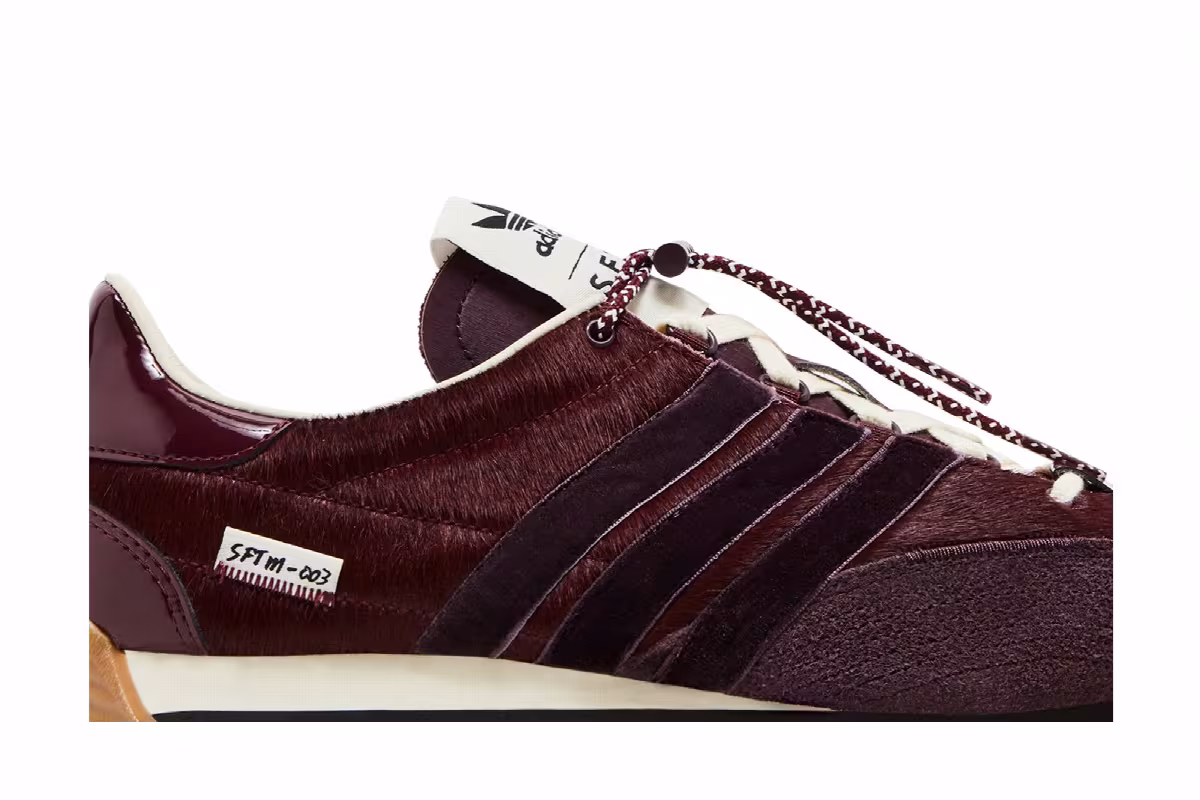 Song for the Mute x adidas Country OG Pony Hair Pack - Maroon, view 3