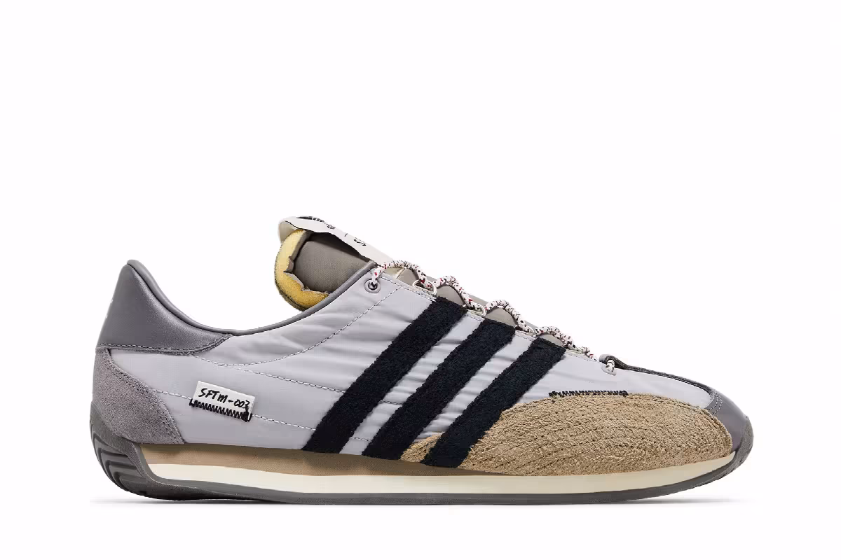 Song for the Mute x adidas Country OG Grey Black, view 2