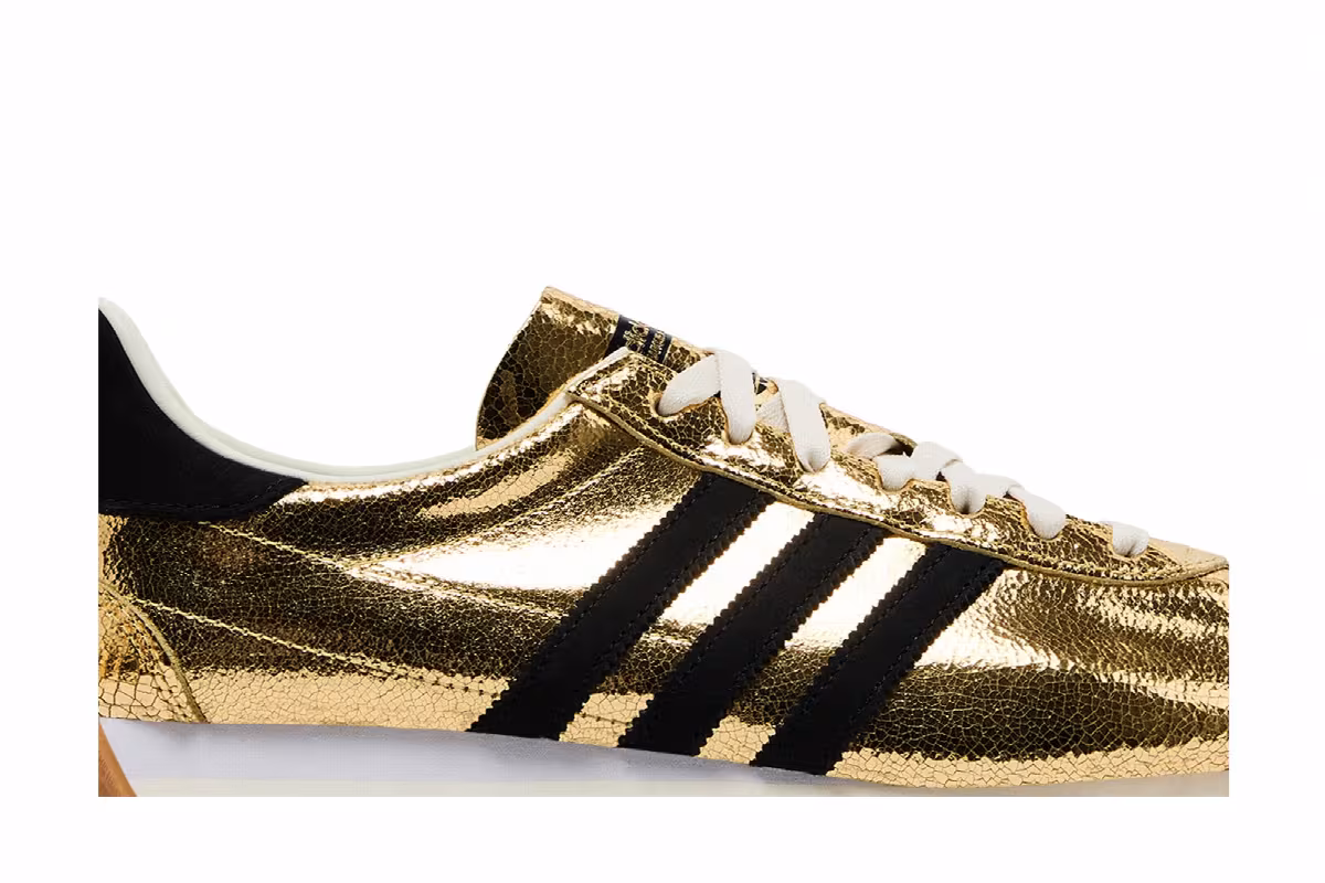 adidas Women's Country OG Gold Metallic Black, view 3