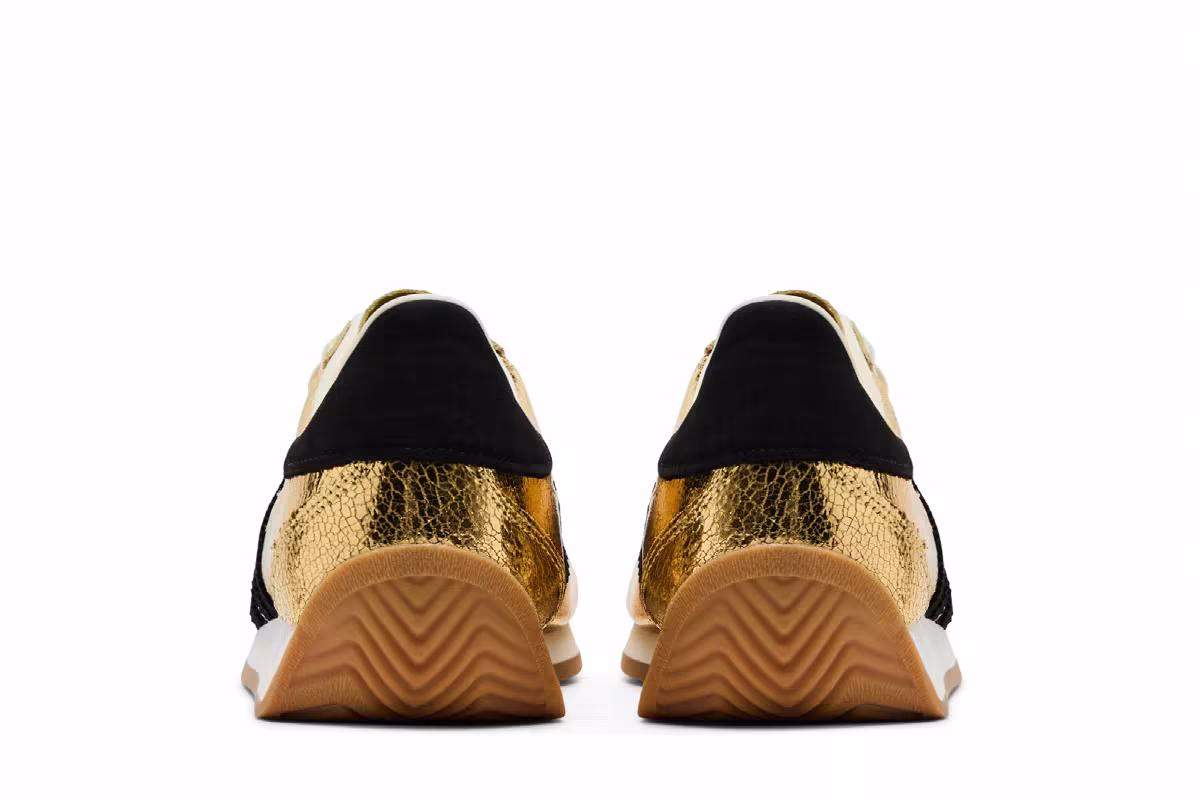 adidas Women's Country OG Gold Metallic Black, view 7