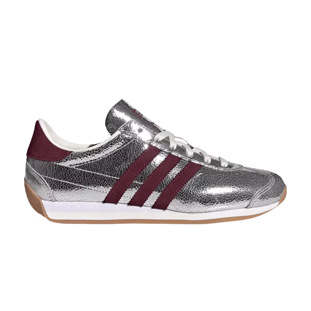 adidas Women's Country OG Silver Metallic Maroon