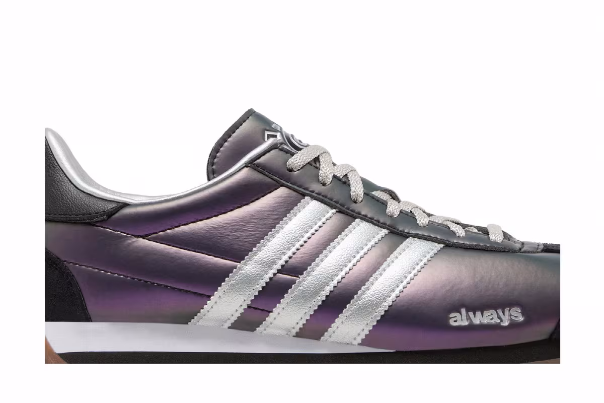 Always Do What You Should Do x adidas Country OG Purple Silver Metallic, view 3
