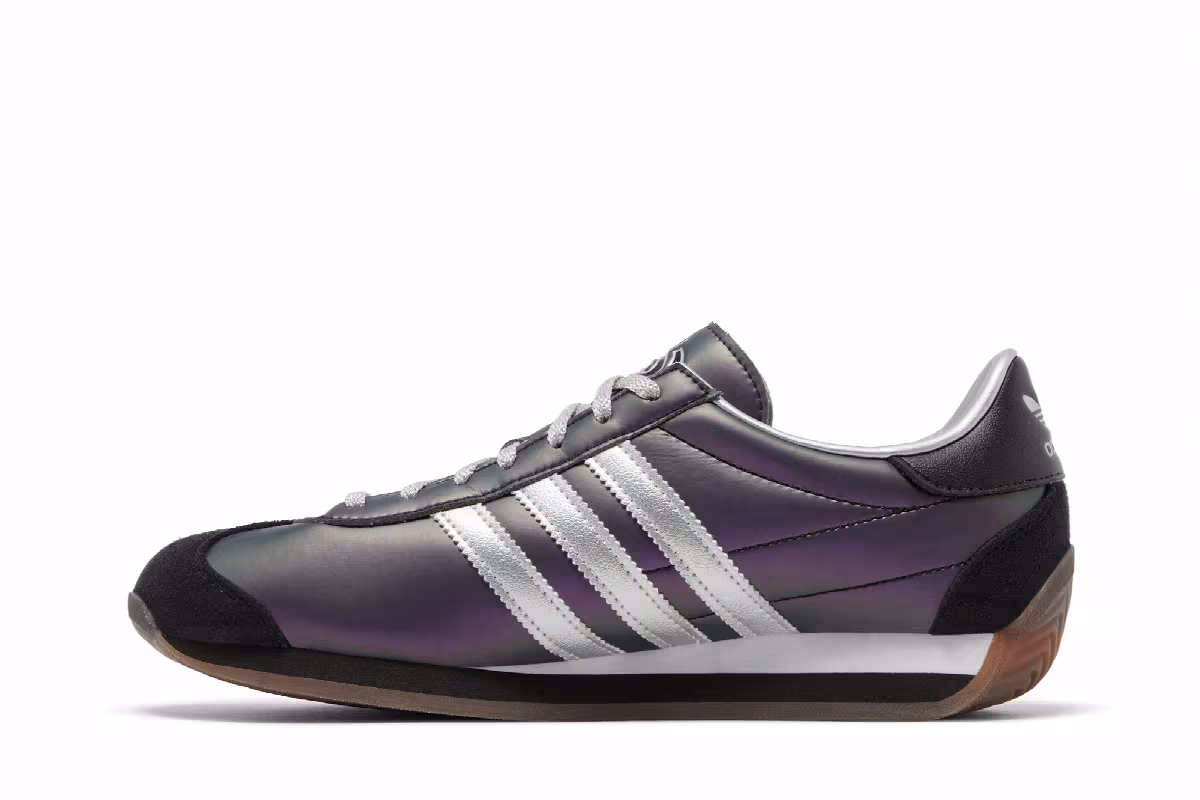Always Do What You Should Do x adidas Country OG Purple Silver Metallic, view 4