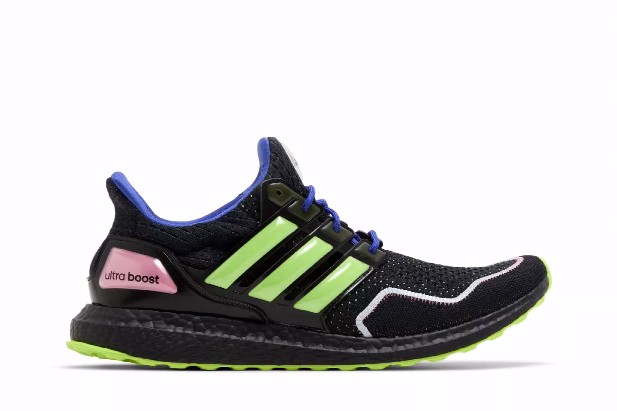 adidas UltraBoost 1.0 Black Lemon Blue, view 2