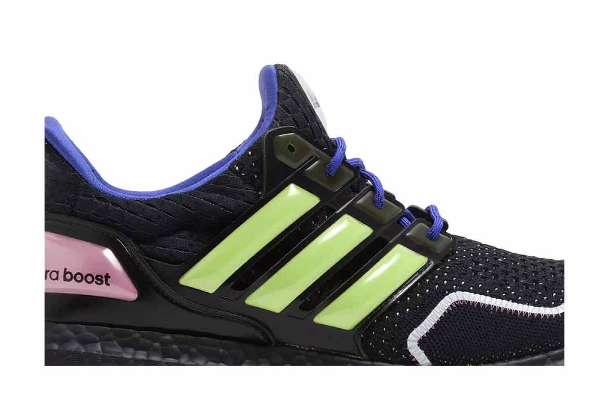 adidas UltraBoost 1.0 Black Lemon Blue, view 3