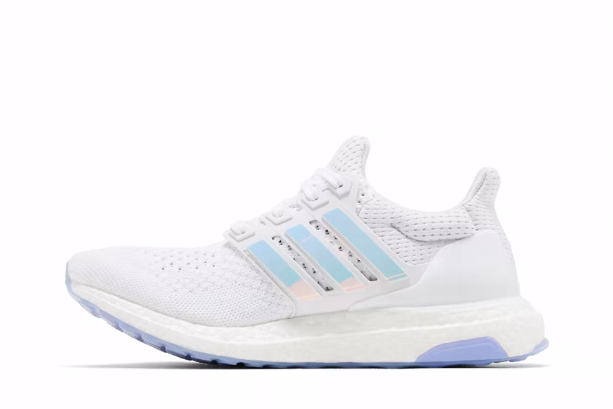 adidas Women's UltraBoost 1.0 White Blue Spark Metallic, view 4