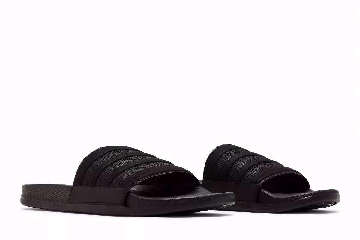 adidas Adilette Comfort Slide Triple Black, view 9