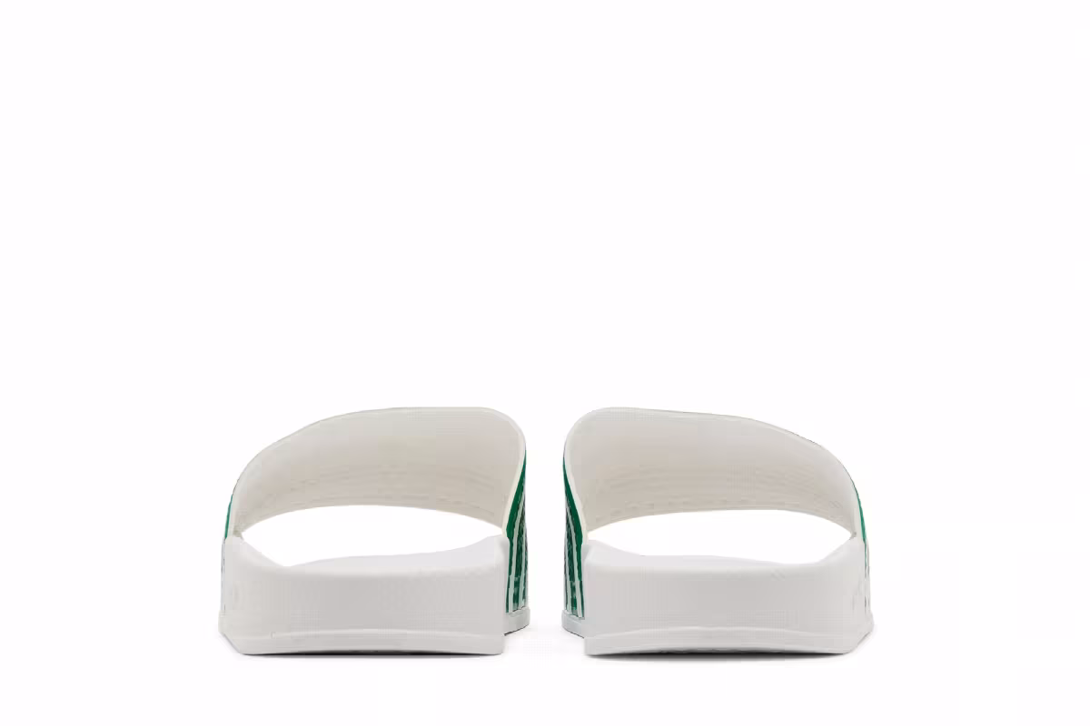 adidas Adilette Slides Green White, view 7