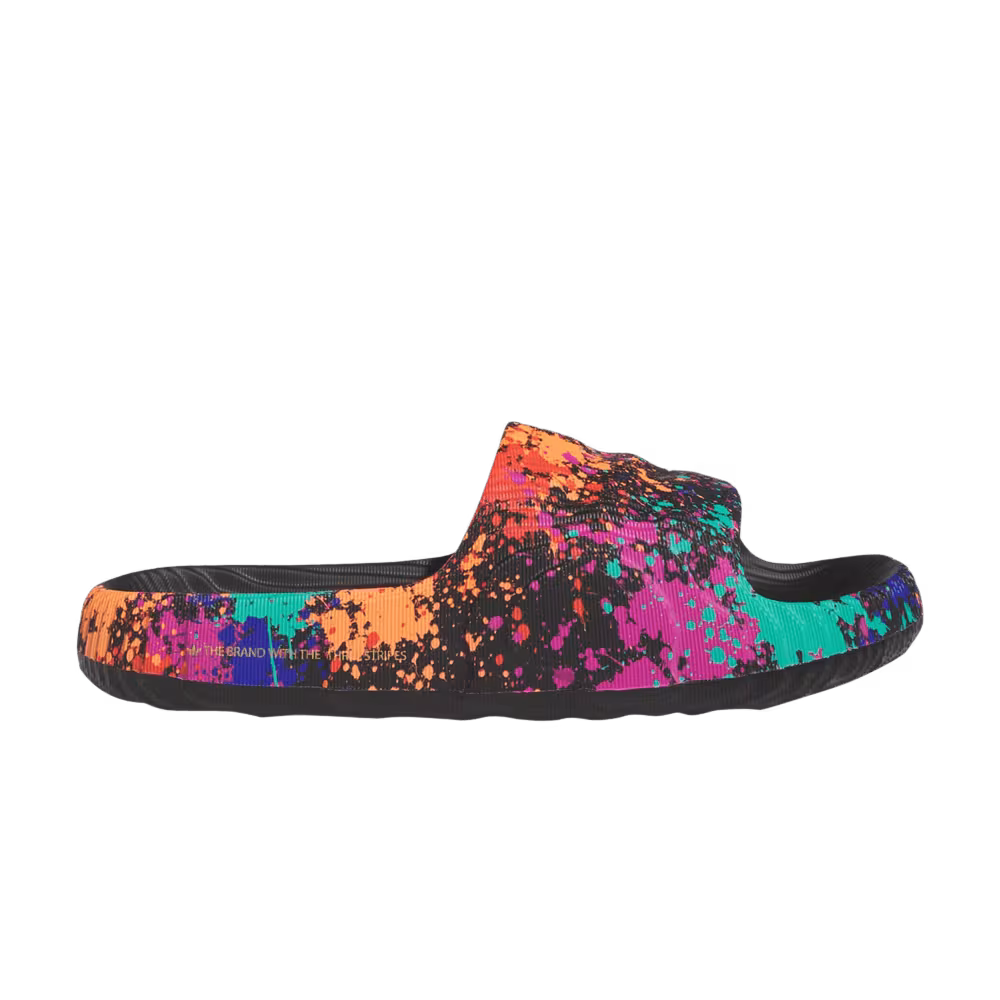 Adidas Adilette 22 Slide Black Paint Splatter