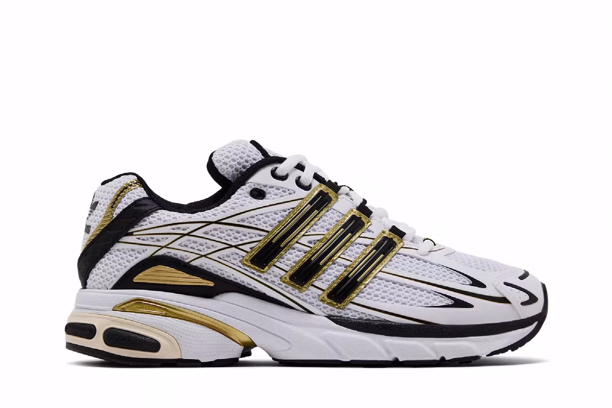 adidas Adistar Cushion White Black Gold Metallic, view 2