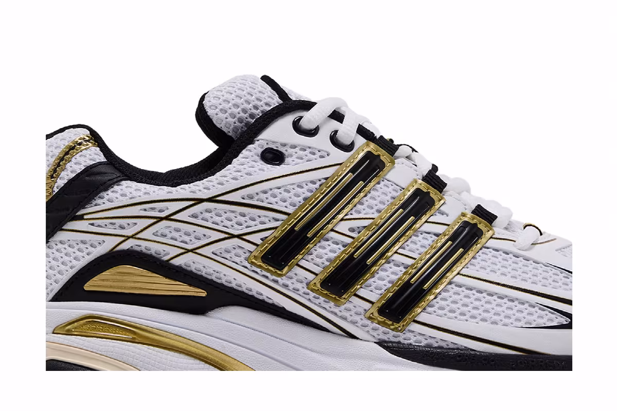 adidas Adistar Cushion White Black Gold Metallic, view 3