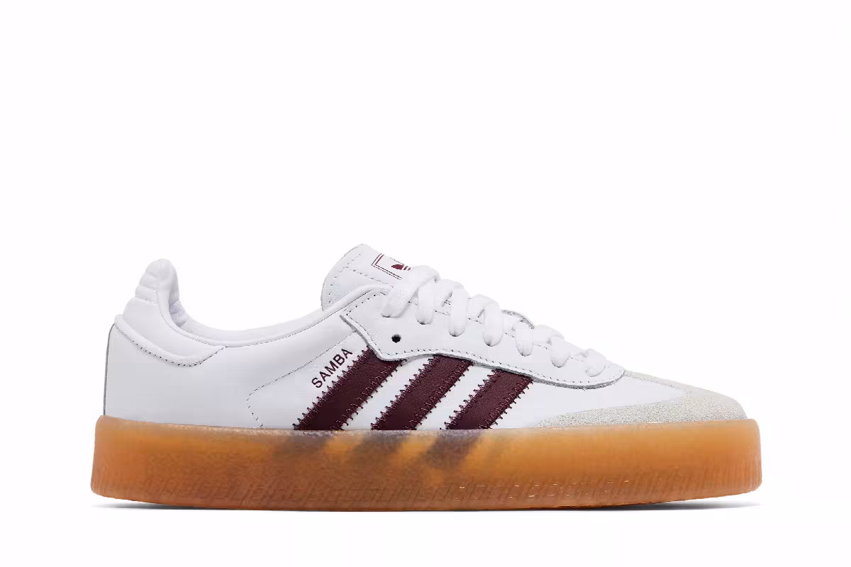 adidas Women's Sambae White Shadow Red, view 2