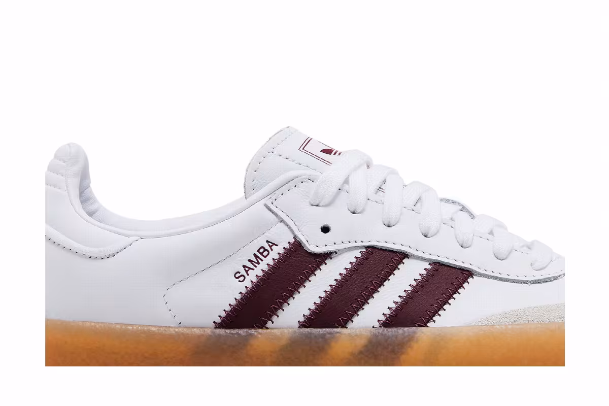 adidas Women's Sambae White Shadow Red, view 3