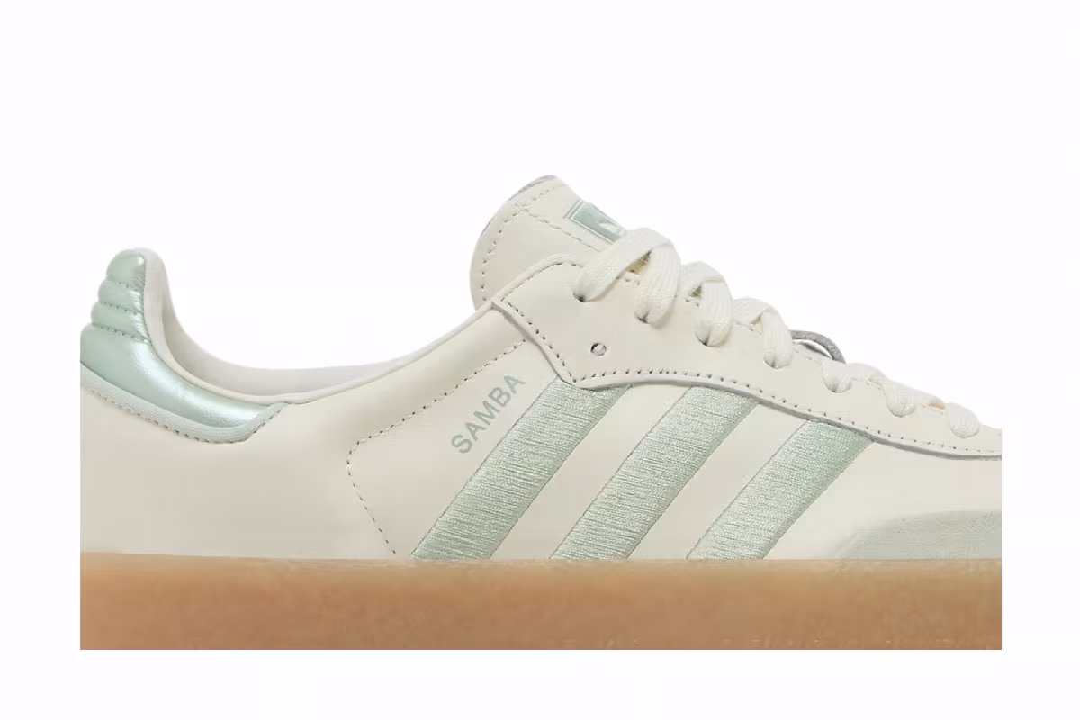 adidas Women's Sambae Off White Lime Green Gum, view 3