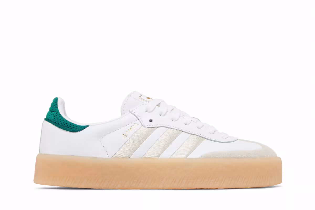 adidas Women's Sambae Off White Green, view 2