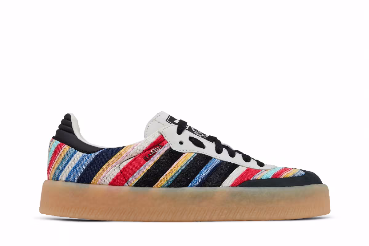 KSENIASCHNAIDER x adidas Women's Sambae Black Multi-Color Gum, view 2