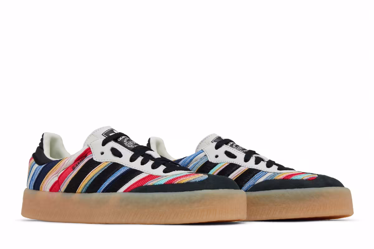 KSENIASCHNAIDER x adidas Women's Sambae Black Multi-Color Gum, view 9