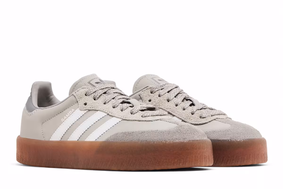 adidas Women's Sambae Grey White, view 9