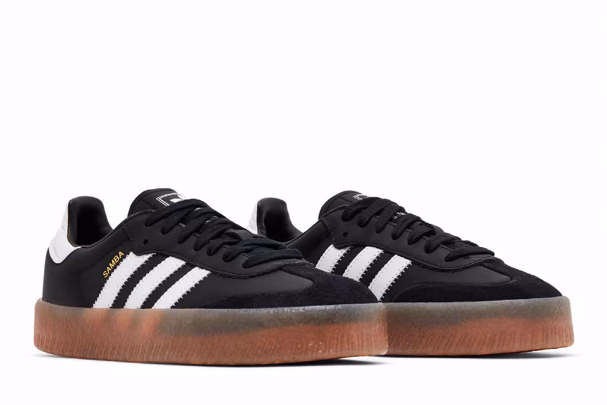adidas Women's Sambae Black White Gum, view 9
