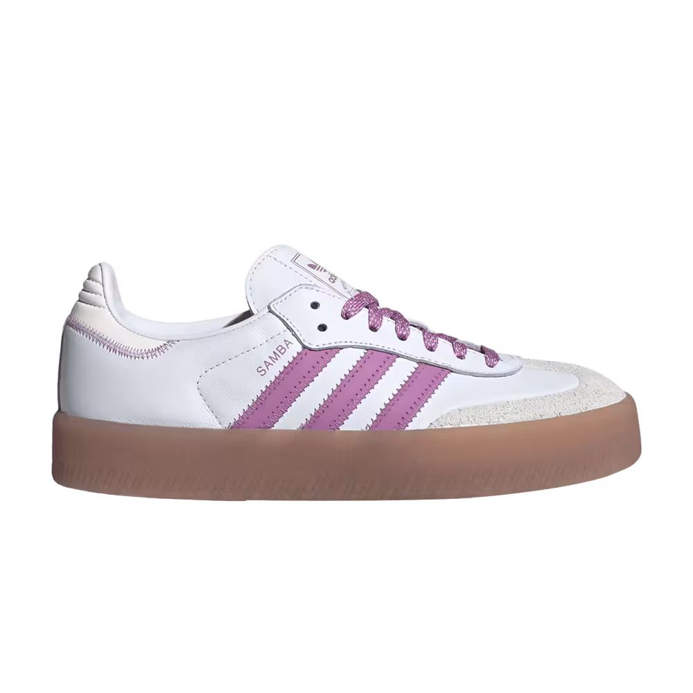 adidas Women's Sambae White Preloved Purple