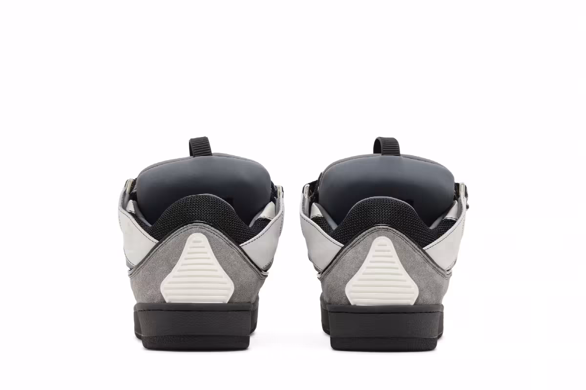 Lanvin Curb Sneakers White Anthracite, view 7