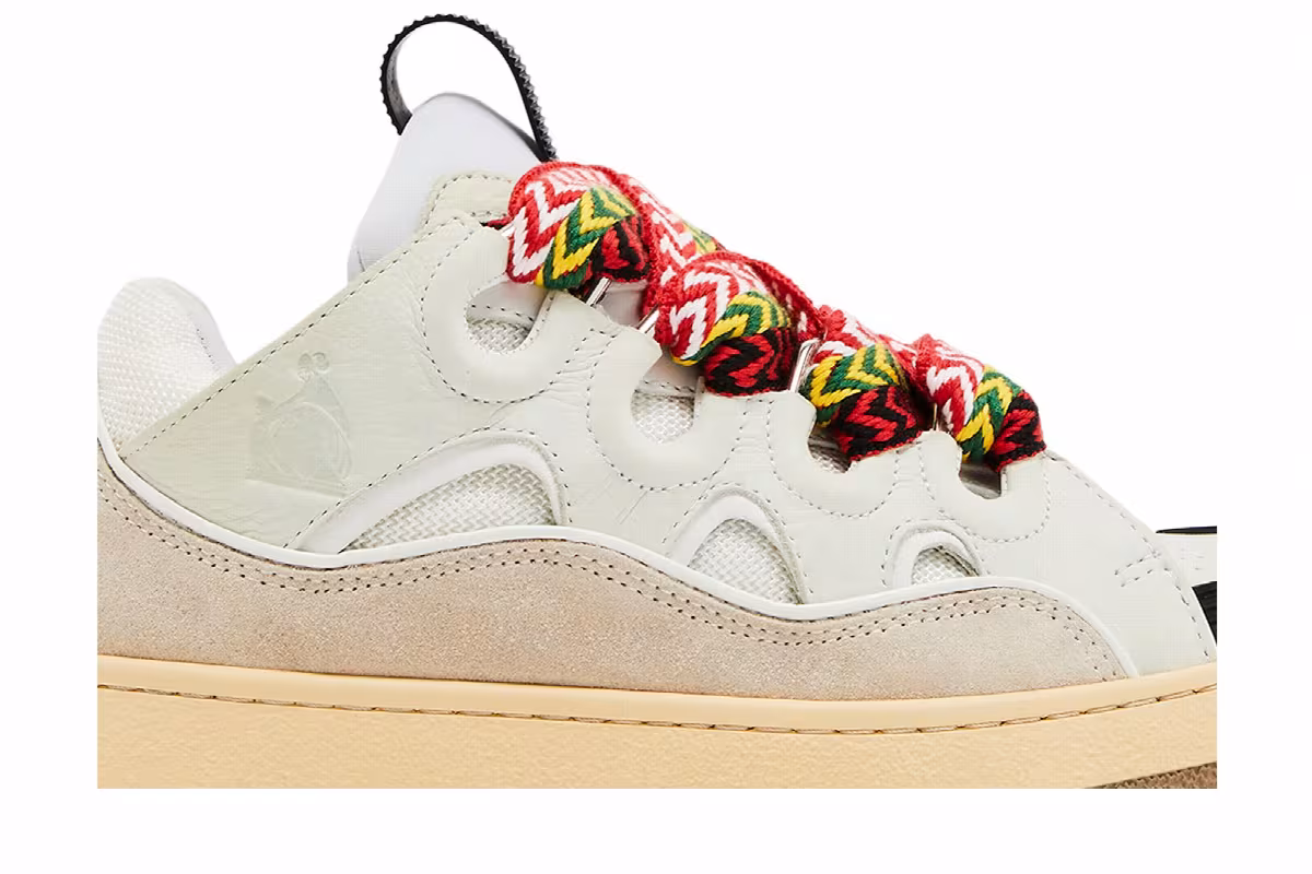 Lanvin Women's Curb Light Sneakers White 2023, view 3