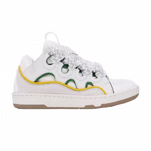Lanvin Curb Sneakers 'White Green Yellow' SSENSE Exclusive