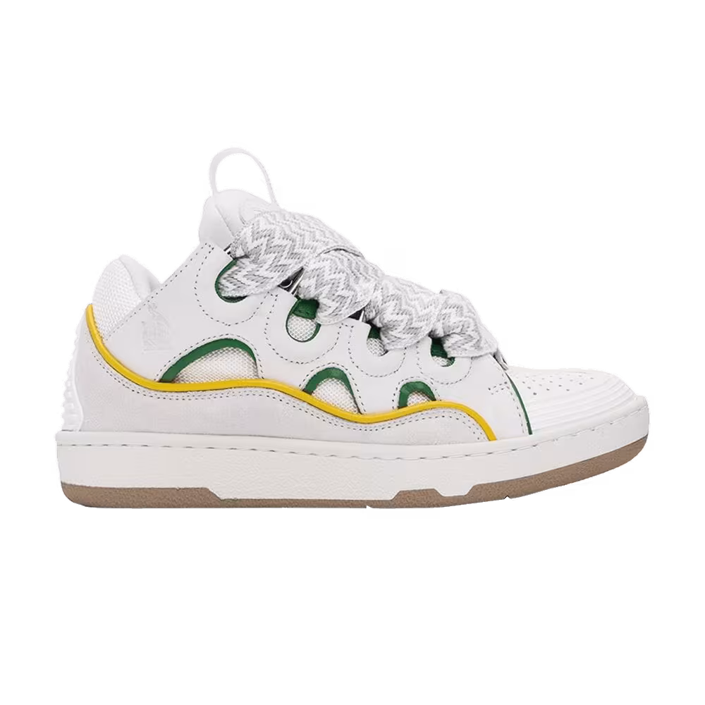 Lanvin Curb Sneakers White Green Yellow