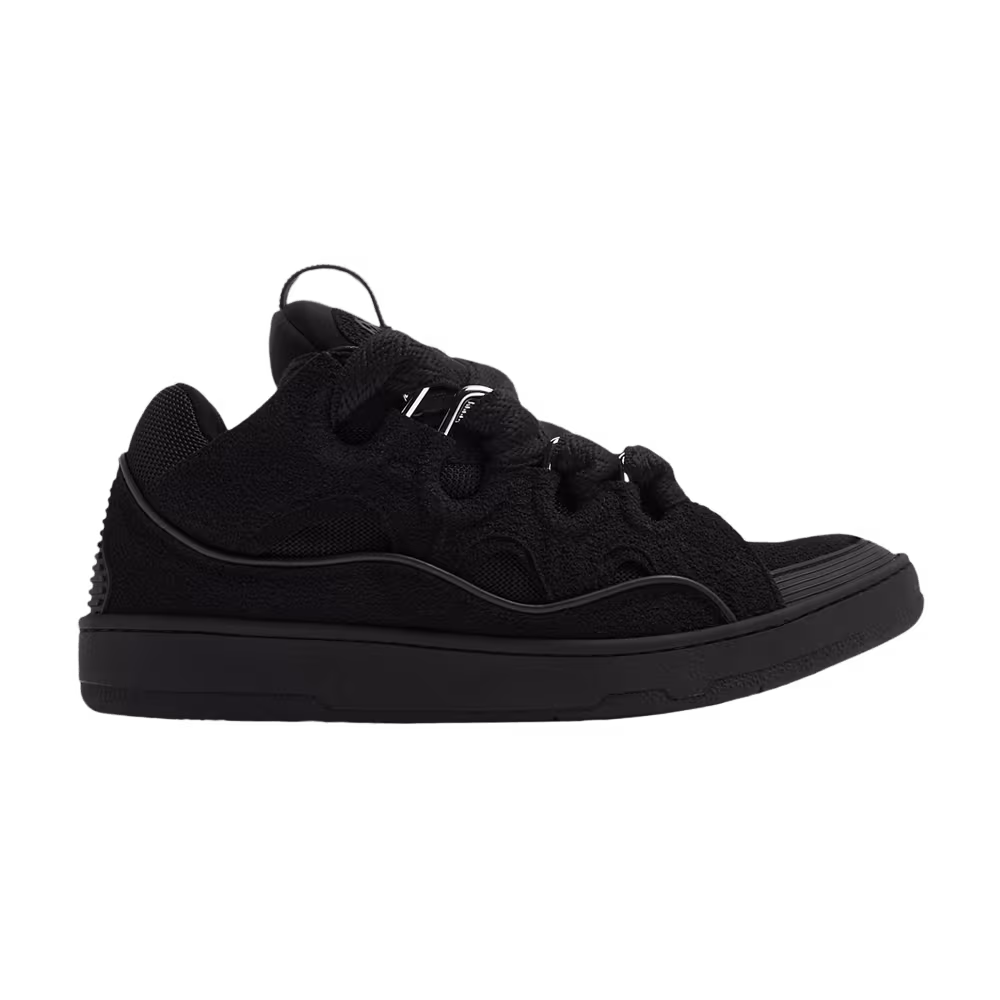 Lanvin Curb Sneakers Black Glitter Spray