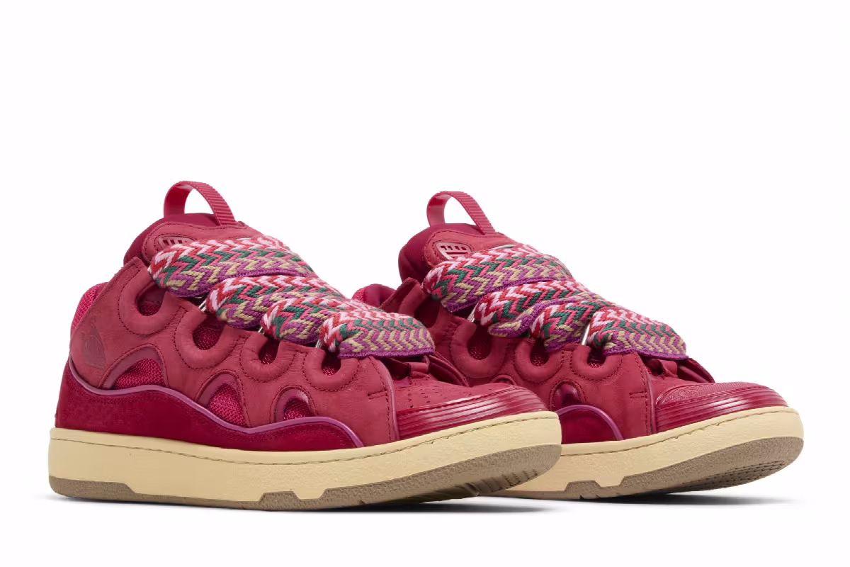 Lanvin Women's Curb Sneakers Watermelon, view 9