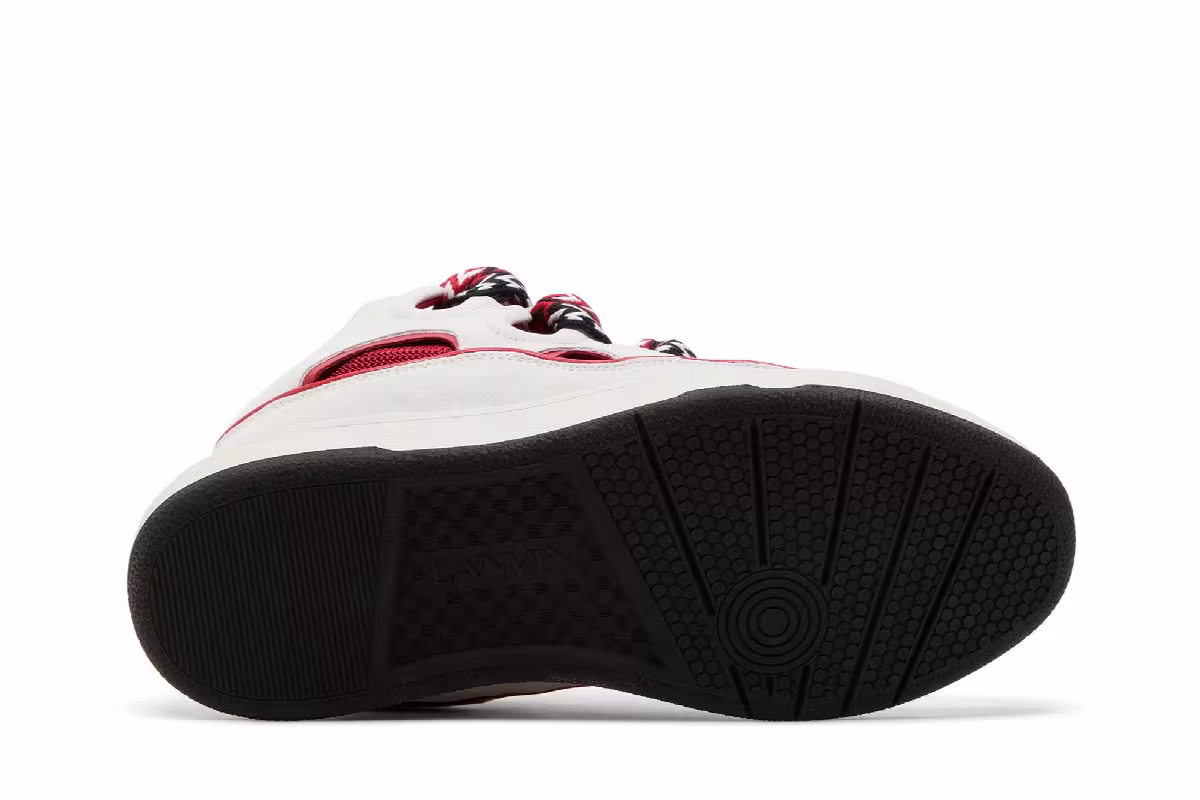 Lanvin Curb Sneakers Red White, view 5