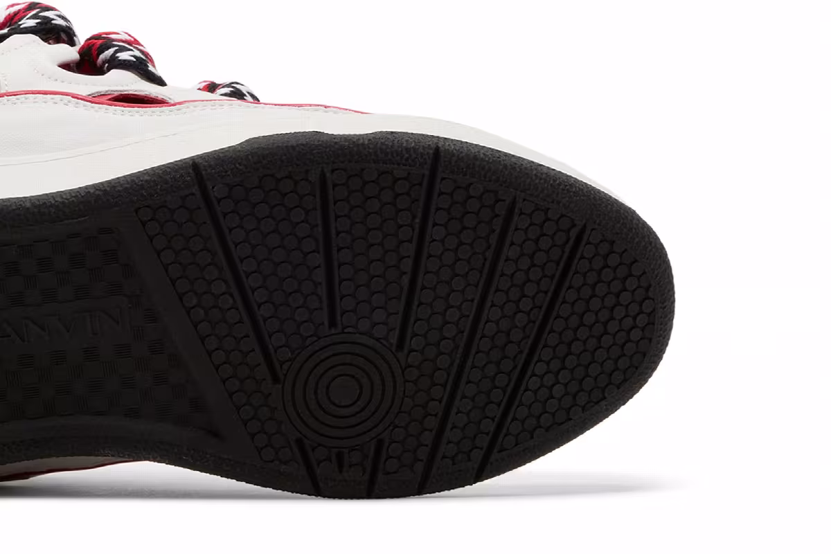 Lanvin Curb Sneakers Red White, view 6