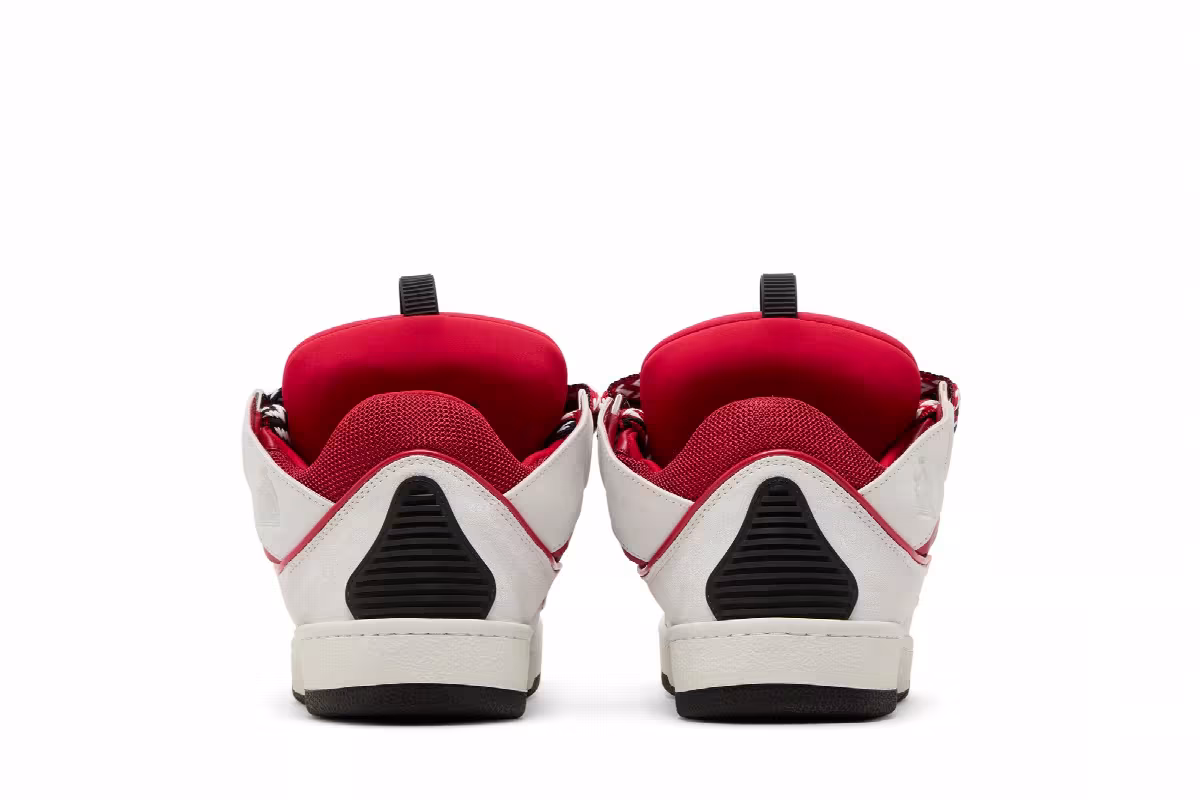 Lanvin Curb Sneakers Red White, view 7