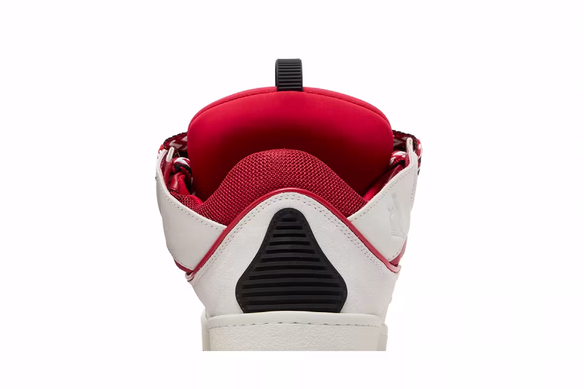 Lanvin Curb Sneakers Red White, view 8