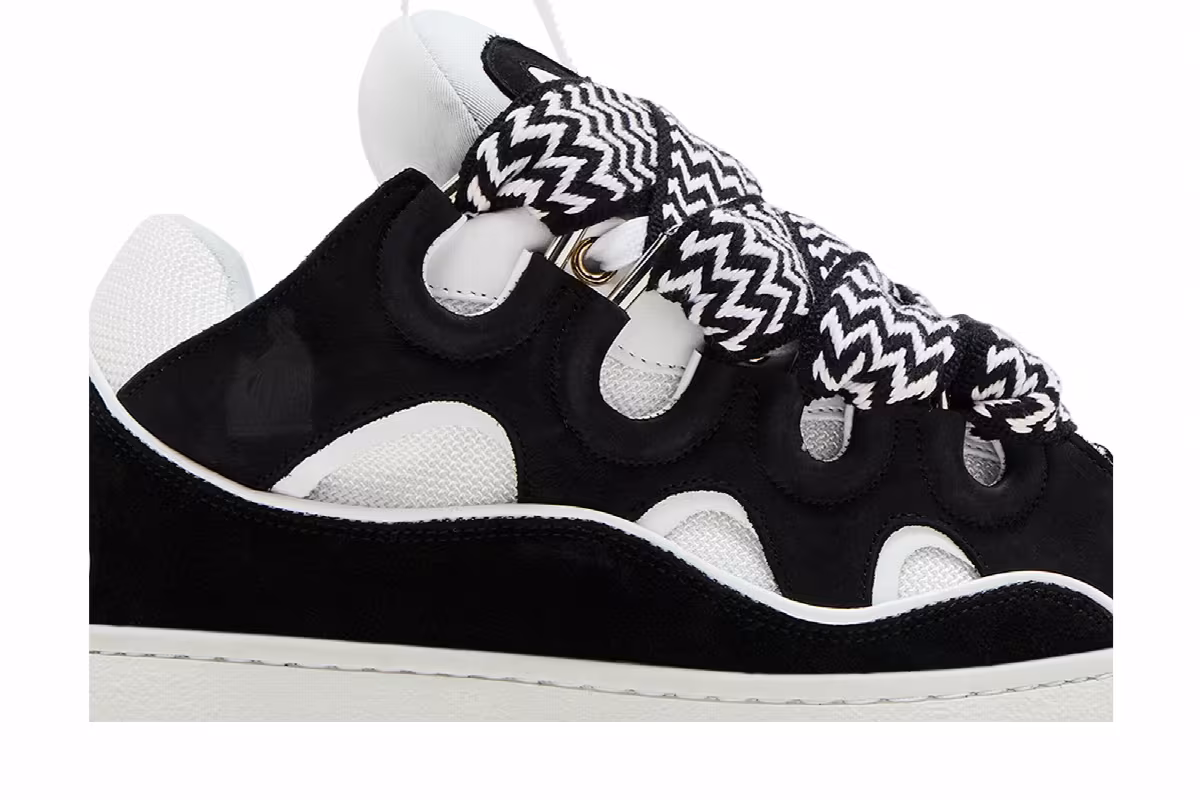 Lanvin Curb Sneakers Black White, view 3
