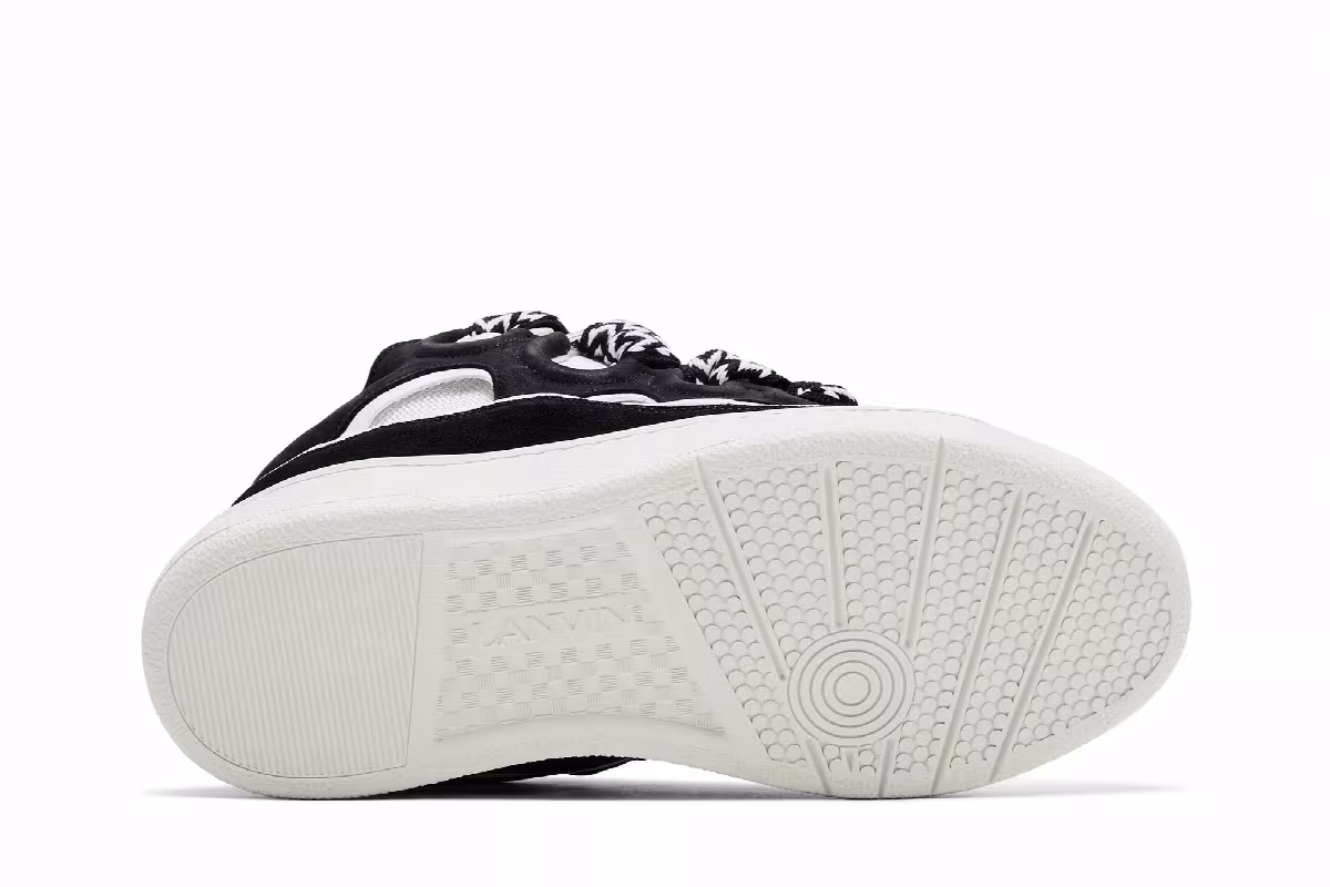 Lanvin Curb Sneakers Black White, view 5